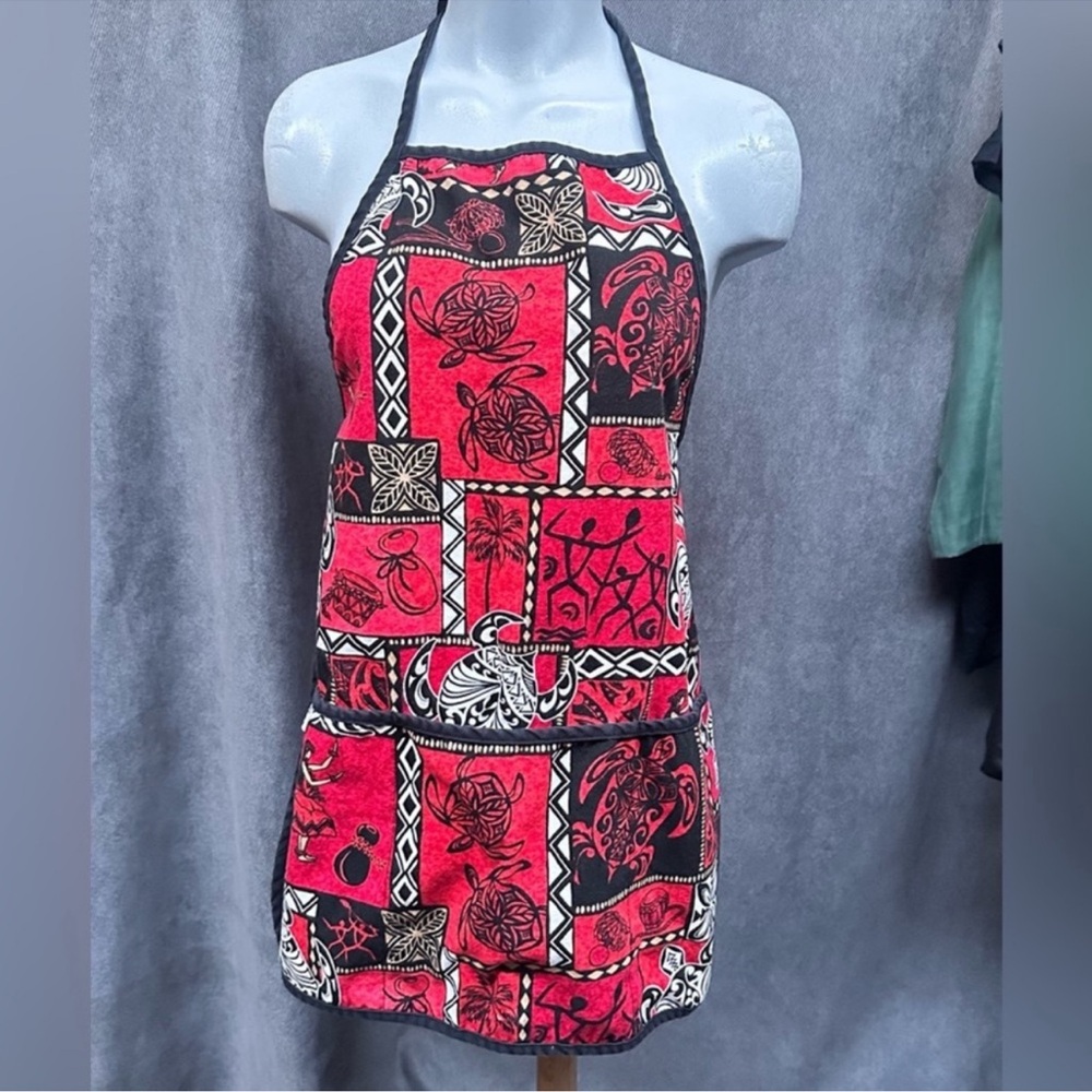 Hawaiian apron w/ turtle print fabric size XS
